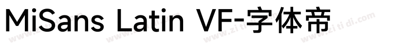 MiSans Latin VF字体转换